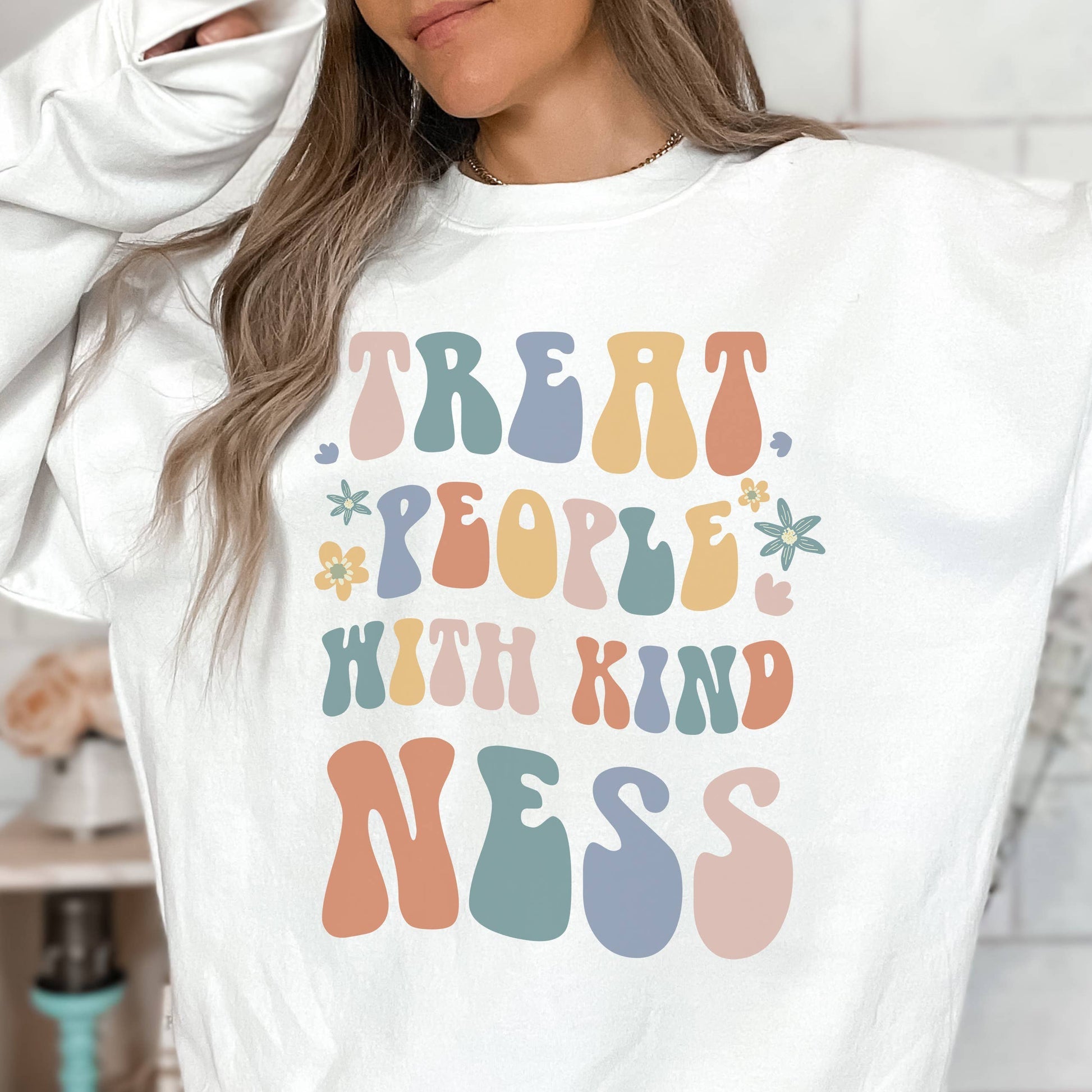 Treat People with Kindness Crewneck Sweatshirt | Sizes S-2XL