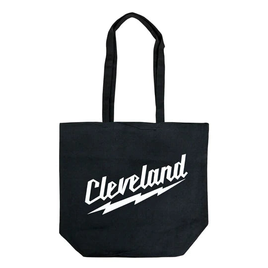 Cleveland Rock Script Lightning Bolt Tote