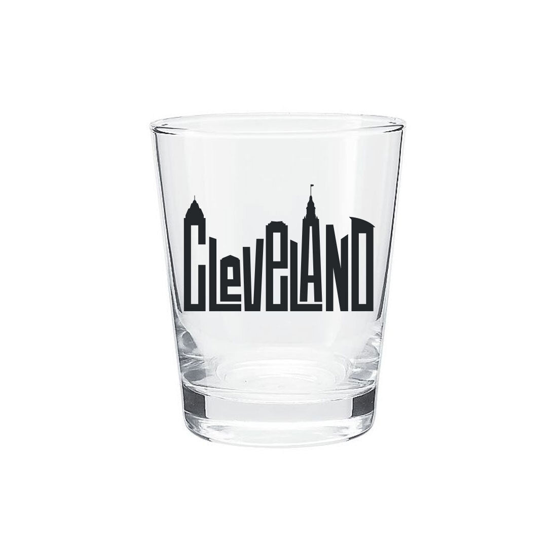 Cleveland Skyline Letters Shot Glass – 1.75 oz