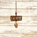 Hope Word Rusty Metal Bell Chime