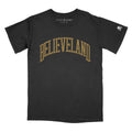 Believeland Arch - Black/Gold - Mens/Unisex Crew T-Shirt