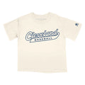 Cleveland Baseball Script - Womens Boxy Crop T-shirt