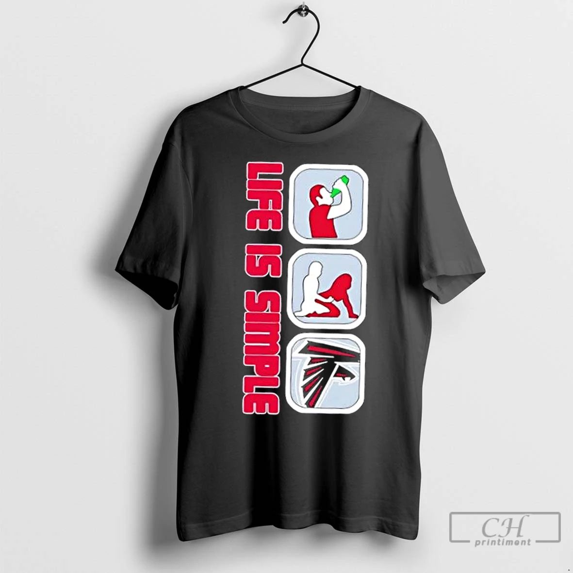 Premium Atlanta Falcons Football Life Is Simple Unisex T-shirt, Sweatshirt, Hoodie, Long Sleeve Tee
