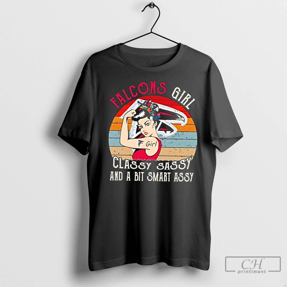 Premium Atlanta Falcons Girl Classy Sassy And A Bit Smart Assy Unisex T-shirt, Sweatshirt, Hoodie, Long Sleeve Tee